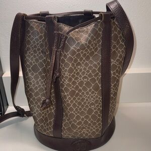 Nina Ricci Brown Patterned Bucket Bag